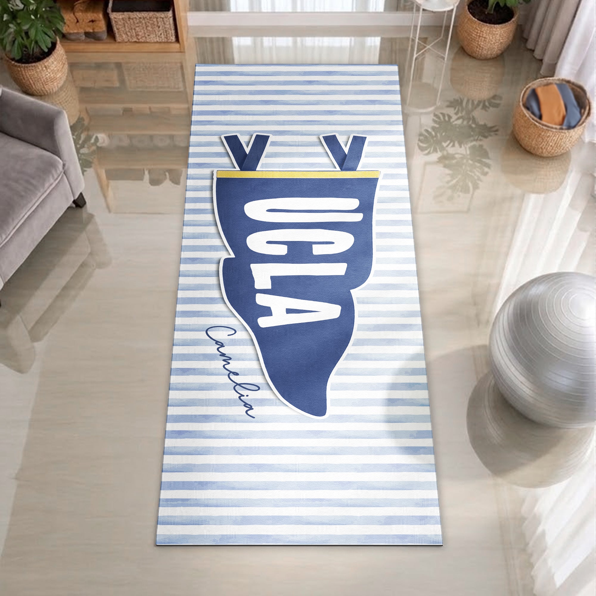 Custom-School-Pennant-Flag-Personalized-Yoga-Mat-1