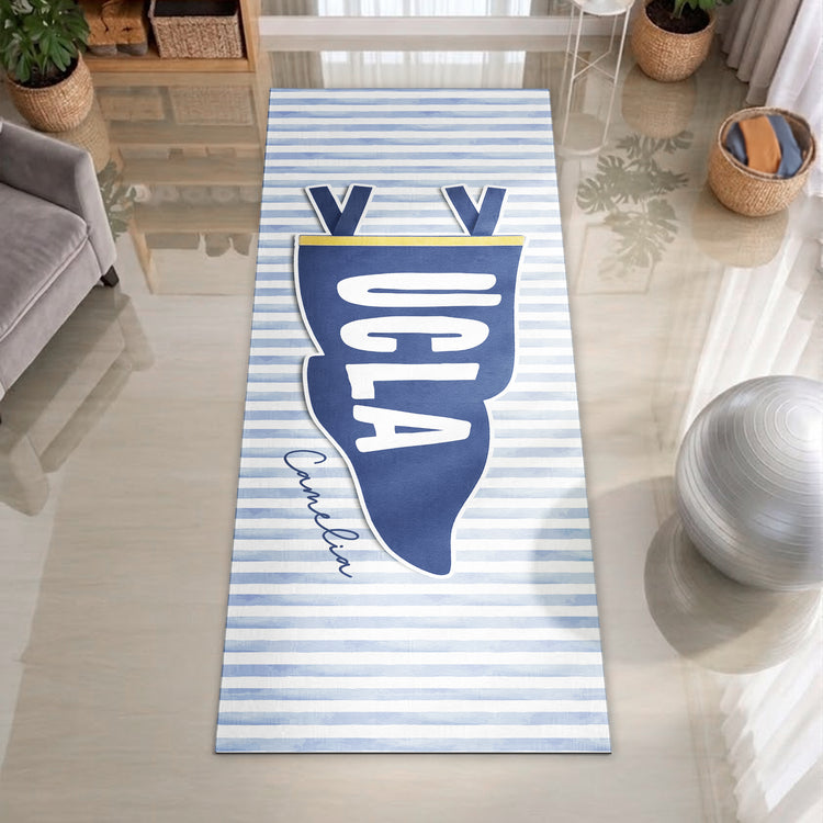Custom-School-Pennant-Flag-Personalized-Yoga-Mat-1