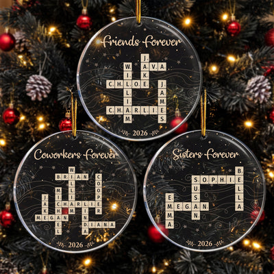 Custom Scrabble-Style Friends Forever Christmas Gifts For Friends, Coworkers - Personalized Ornament