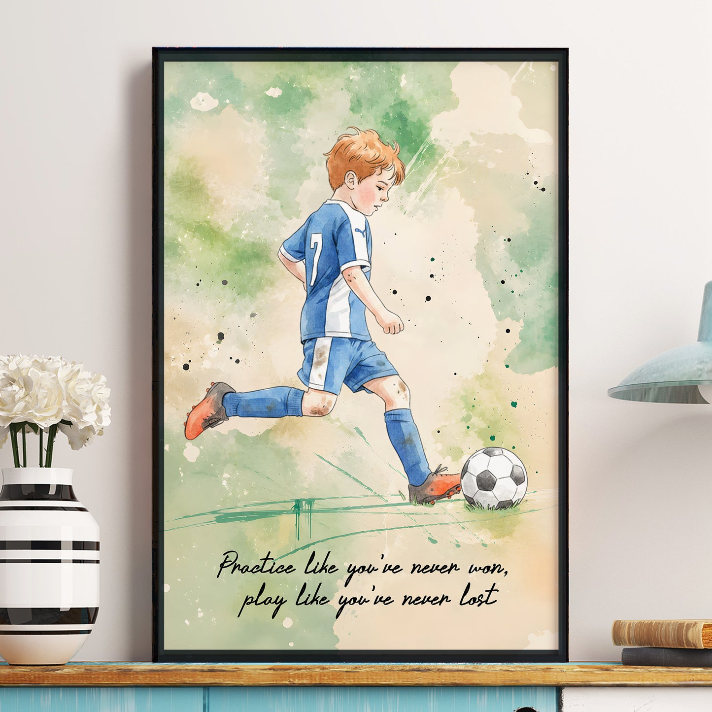 Custom-Sports-Portrait-Photo,-Watercolor-Style-Personalized-Poster-1