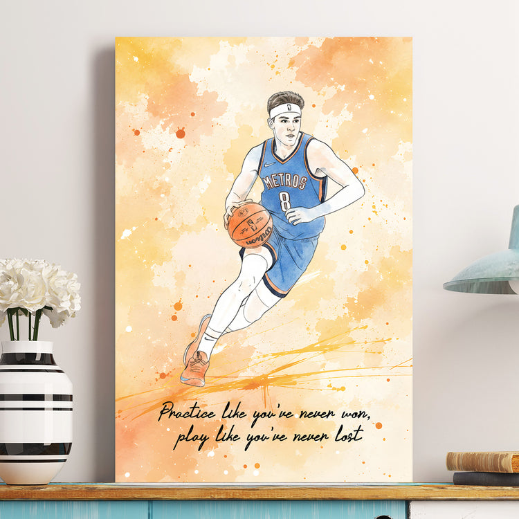 Custom-Sports-Portrait-Photo,-Watercolor-Style-Personalized-Poster-2