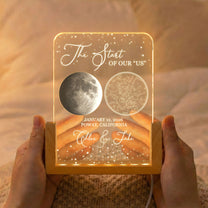 Custom-Star Map & Moon Phase, Special Date Of Us - Romantic Couples Anniversary Gifts - Personalized Night Light 2