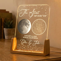 Custom-Star Map & Moon Phase, Special Date Of Us - Romantic Couples Anniversary Gifts - Personalized Night Light 4