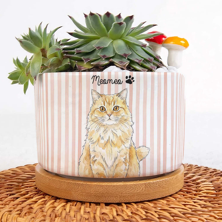 Custom-Striped--Pattern-Watercolor-Pet-Portrait-Memorial-Pet-Loss-Gift-Personalized-Plant-Pot3