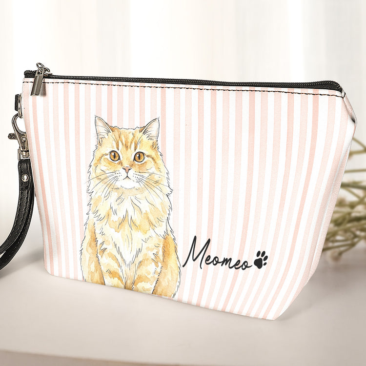 Custom-Striped-Pattern-Watercolor-Pet-Portrait-Personalized-Cosmetic-Bag-3