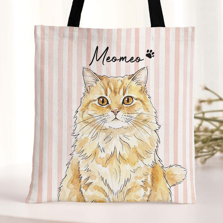 Custom-Striped-Pattern-Watercolor-Pet-Portrait-Personalized-Tote-Bag2