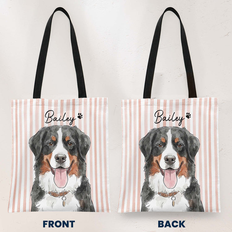 Custom-Striped-Pattern-Watercolor-Pet-Portrait-Personalized-Tote-Bag4