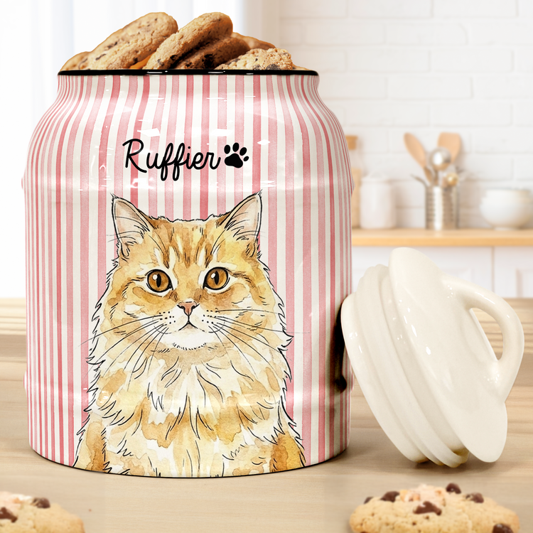 Custom-Striped-Pattern-Watercolor-Pet-Portrait-Treat-Jar-Personalized-Cookie-Jar-2