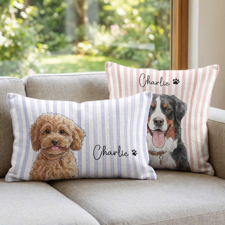 Custom-Striped-Pet-Portrait-Watercolor-Woven-Pillow-Personalized-Pillow-Cover-4