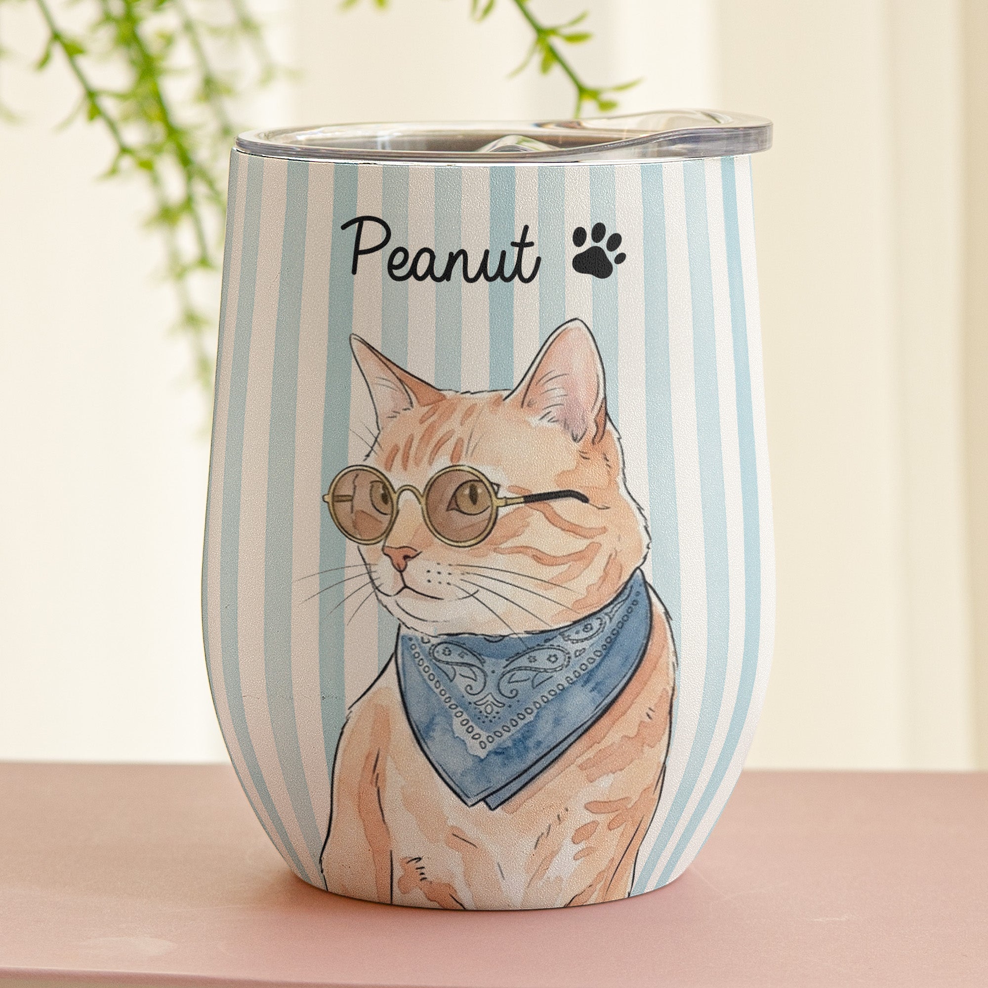 Custom-Striped-Pet-Tumbler-Watercolor-Art-Personalized-Wine-Tumbler
