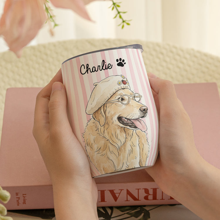 Custom-Striped-Pet-Tumbler-Watercolor-Art-Personalized-Wine-Tumbler