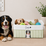 Custom-Striped-Watercolor-Pet-Portrait-Toy-Basket-Personalized-Storage-Basket-4
