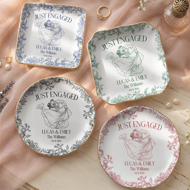Custom-Toile-De-Jouy-Wedding-Photo-Moments-Gifts-For-Bride,-Her-Personalized-Jewelry-Dish-1