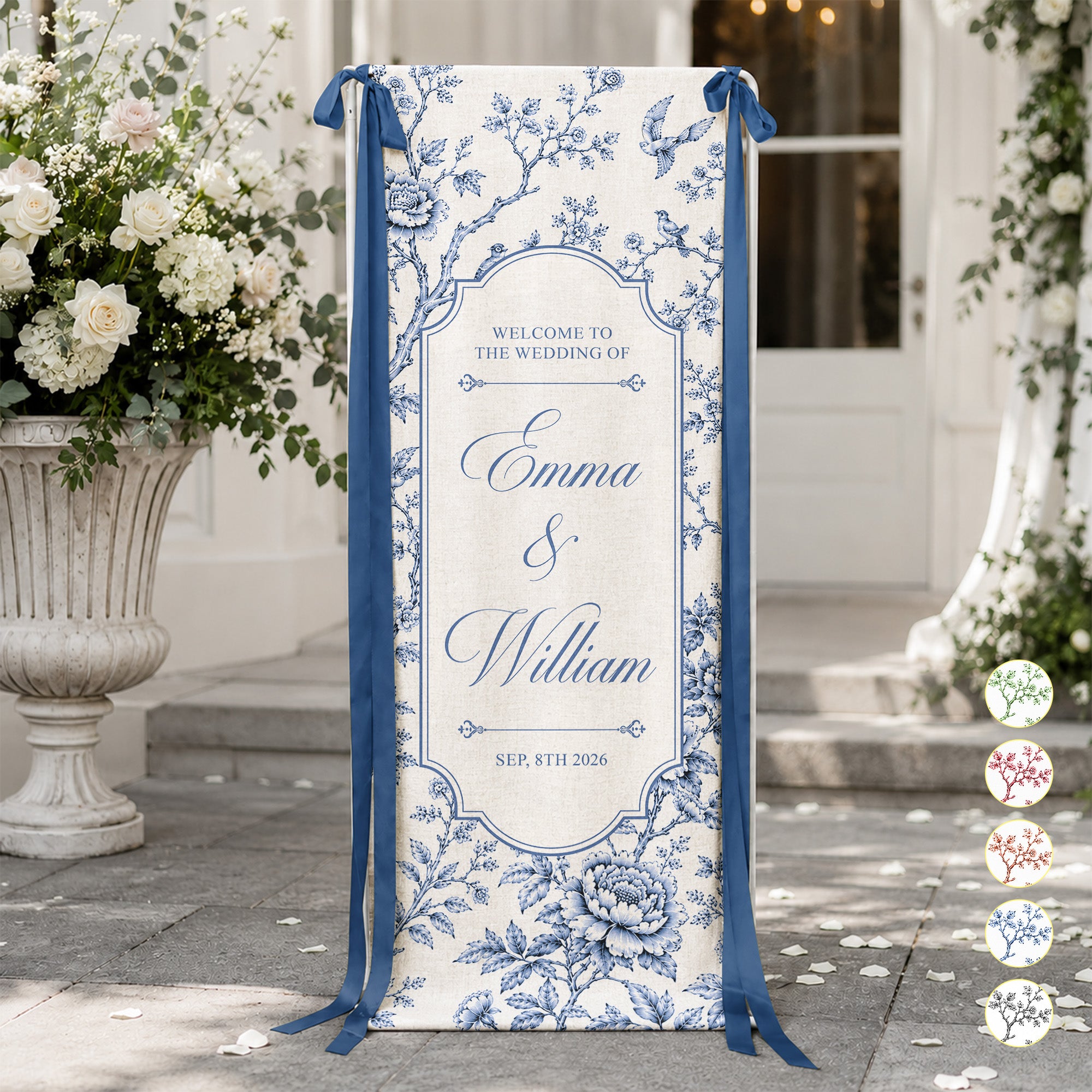 Custom-Toile-De-Jouy-Wedding-Sign-Personalized-Welcome-Sign-1