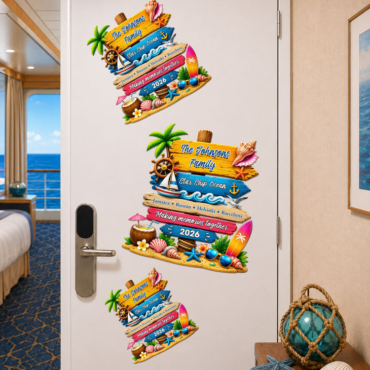 Custom-Trip-Cruise-Door-Signs-Stateroom-Decor-Cruising-Family-Vacation,-Girls-Trip-Personalized-Magnet-1