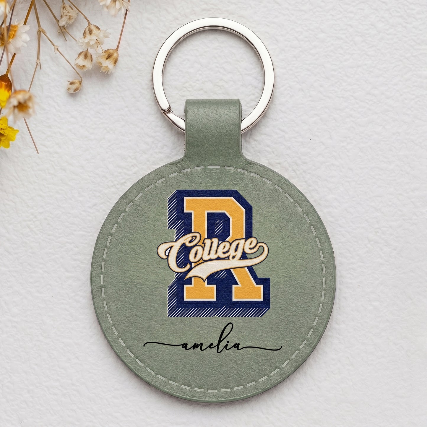 Custom-University-College-Logo-Personalized-Keychain-4