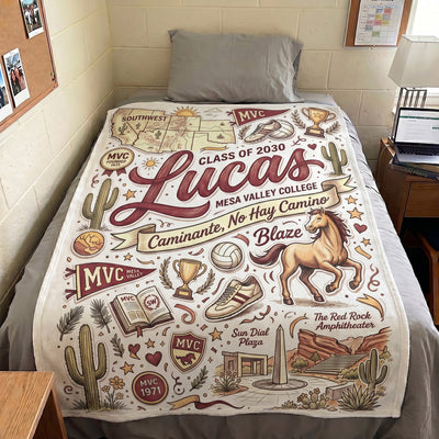 Custom University Spirit - Personalized Blanket