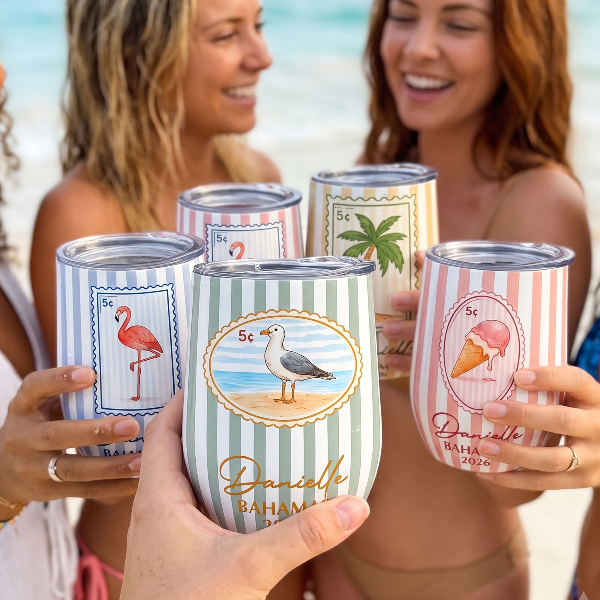 Custom-Vacation,-Matching-Beach-Vacation,-Spring-Break,-Bachelorette-Girls-Trip-Personalized-Wine-Tumbler-2