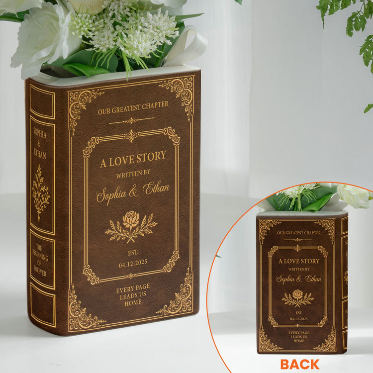 Custom-Vintage-Ceramic-Book-Vase,-Personalised-Gift-For-Couple-Personalized-Vase-1
