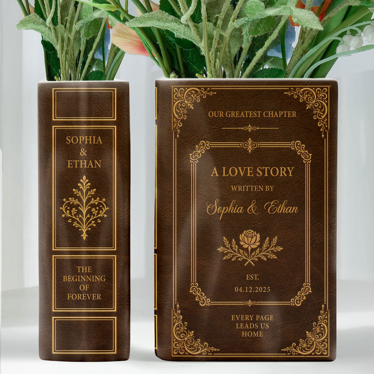 Custom-Vintage-Ceramic-Book-Vase,-Personalised-Gift-For-Couple-Personalized-Vase-3