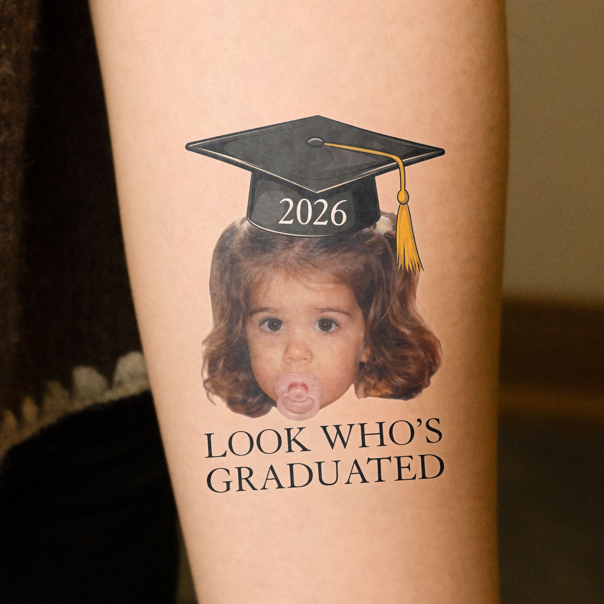 Custom-Vintage-Childhood-Photo-Graduation-Party-Gift-Personalized-Tattoo-3