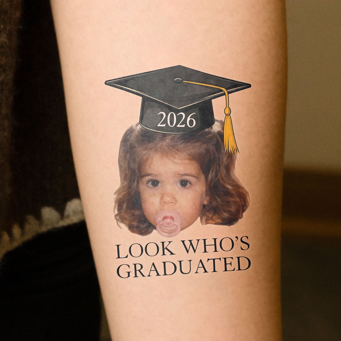 Custom-Vintage-Childhood-Photo-Graduation-Party-Gift-Personalized-Tattoo-3