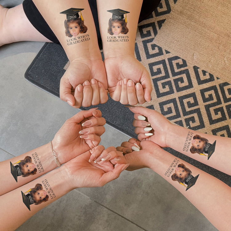 Custom-Vintage-Childhood-Photo-Graduation-Party-Gift-Personalized-Tattoo-4