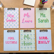 Custom-Vintage-Floral-Teacher-Personalized-Clipboard-1