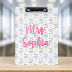 Custom-Vintage-Floral-Teacher-Personalized-Clipboard-2