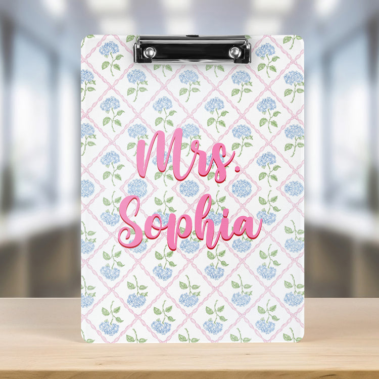 Custom-Vintage-Floral-Teacher-Personalized-Clipboard-2