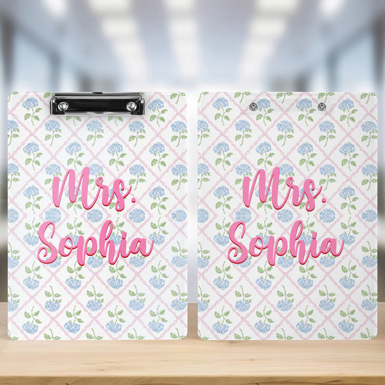 Custom-Vintage-Floral-Teacher-Personalized-Clipboard-3