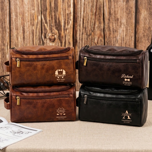 Custom-Vintage-Initial-Name-&-Date-For-Best-Man,-Groomsman,-Groomsmen,-Groom-Wedding-Gifts-Personalized-Leather-Toiletry-Bag-(1