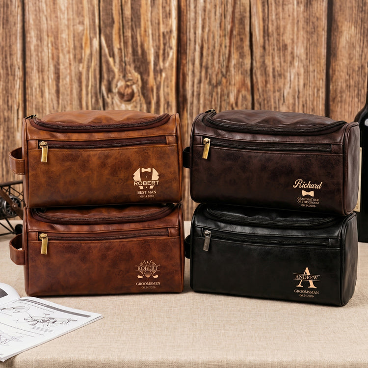 Custom-Vintage-Initial-Name-&-Date-For-Best-Man,-Groomsman,-Groomsmen,-Groom-Wedding-Gifts-Personalized-Leather-Toiletry-Bag-(1