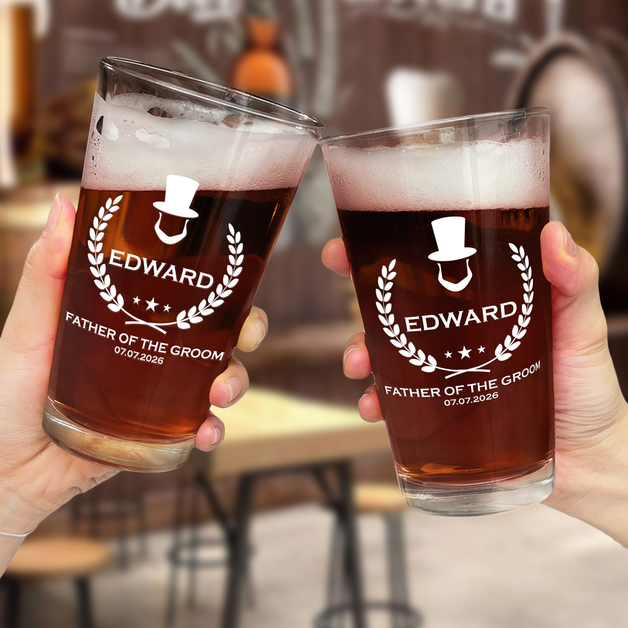 Custom-Vintage-Initial-Name-&-Date-For-Best-Man,-Groomsmen,-Groom-Wedding-Gifts-Personalized-Beer-Glass-3