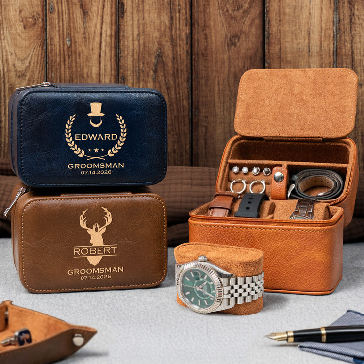 Custom-Vintage-Initial-Name-&-Date-For-Best-Man,-Groomsmen,-Groom-Wedding-Gifts-Personalized-Watch-Travel-Case-2