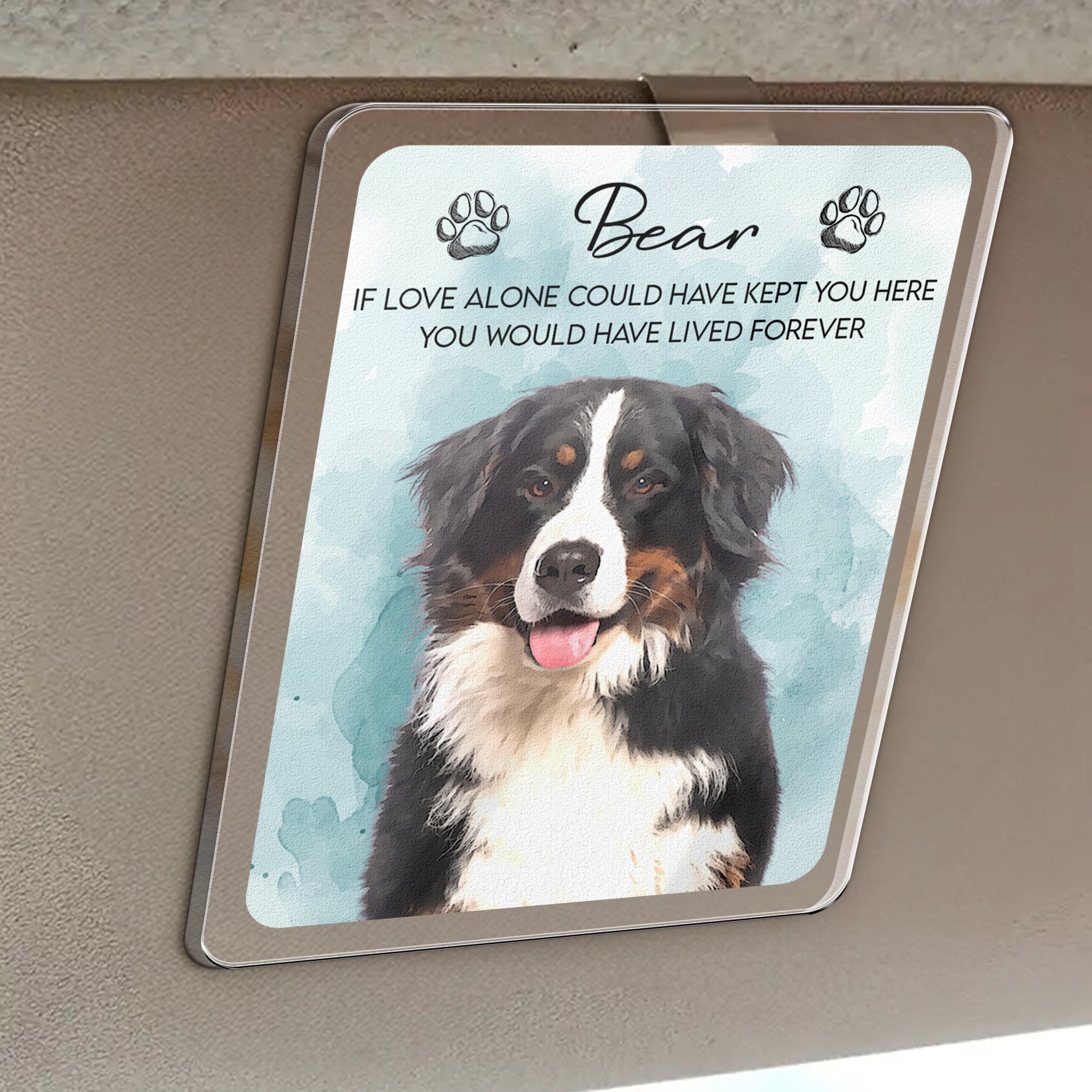 Custom-Watercolor-Pet-Portrait-Memorial-Gift-Personalized-Car-Visor-Clip-4