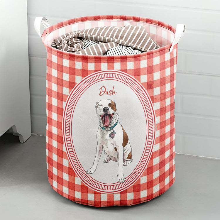 Custom-Watercolor-Pet-Portrait-Striped-Pattern-Personalized-Basket-4