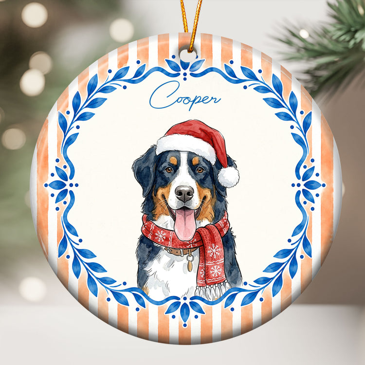 Custom-Watercolor-Pet-With-Santa-Hat-Gifts-For-Pet-Lovers-Personalized-Ornament-2