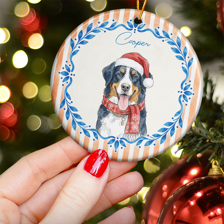 Custom-Watercolor-Pet-With-Santa-Hat-Gifts-For-Pet-Lovers-Personalized-Ornament-3