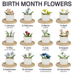 Custom-Watercolor-Photo-For-Grandkids,-Daughter-&-Glass-Birth-Flower--Personalized-Plant-Pot-6