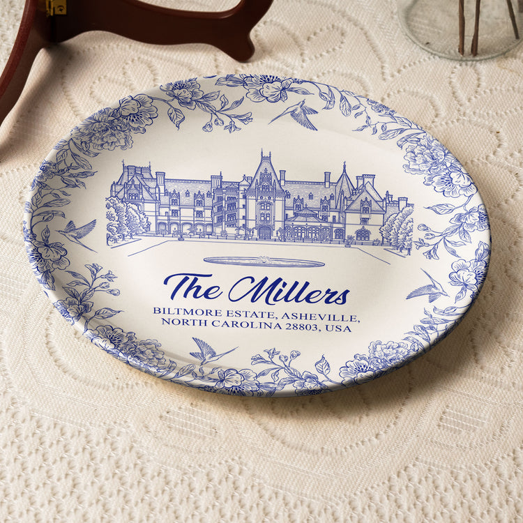 Custom-Wedding-Venue-Photo,-Toile-Illustrated-Venue-Decor-Wedding-Gifts-For-Couples-Personalized-Ceramic-Plate-4