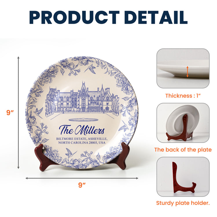 Custom-Wedding-Venue-Photo,-Toile-Illustrated-Venue-Decor-Wedding-Gifts-For-Couples-Personalized-Ceramic-Plate-5