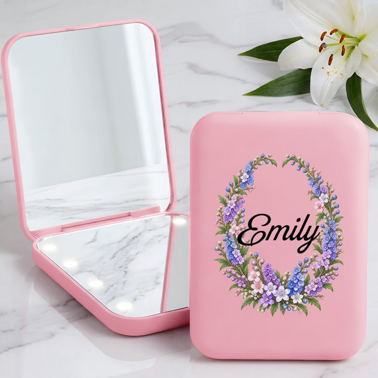 Custom-Wreath-Birth-Month-Flower-And-Name-Gift-For-Her,-Sisters,-Daughter,-Friends-Personalized-Mirror-1