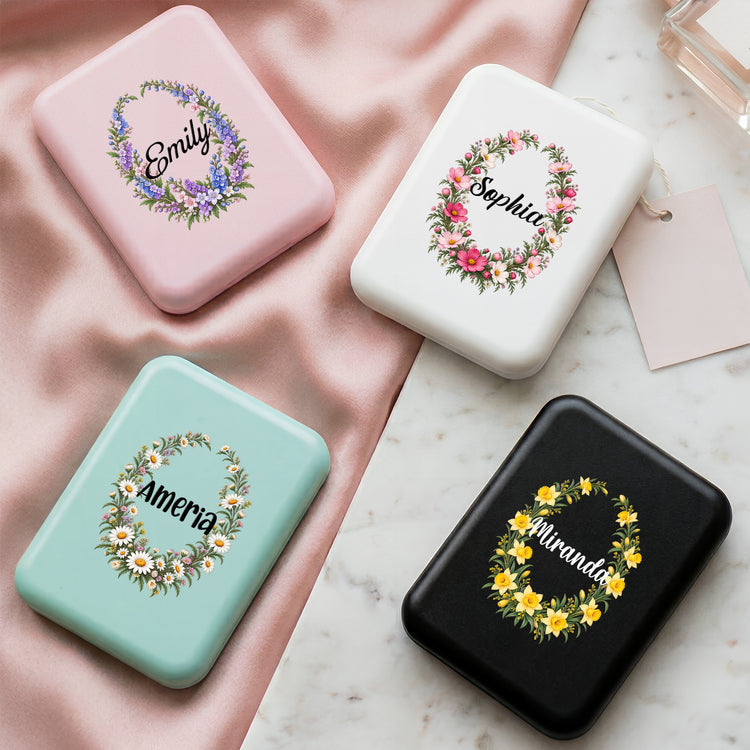 Custom-Wreath-Birth-Month-Flower-And-Name-Gift-For-Her,-Sisters,-Daughter,-Friends-Personalized-Mirror-2