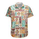 Customize Face With Exotic Tiki Pattern - Custom Photo Hawaiian Shirts