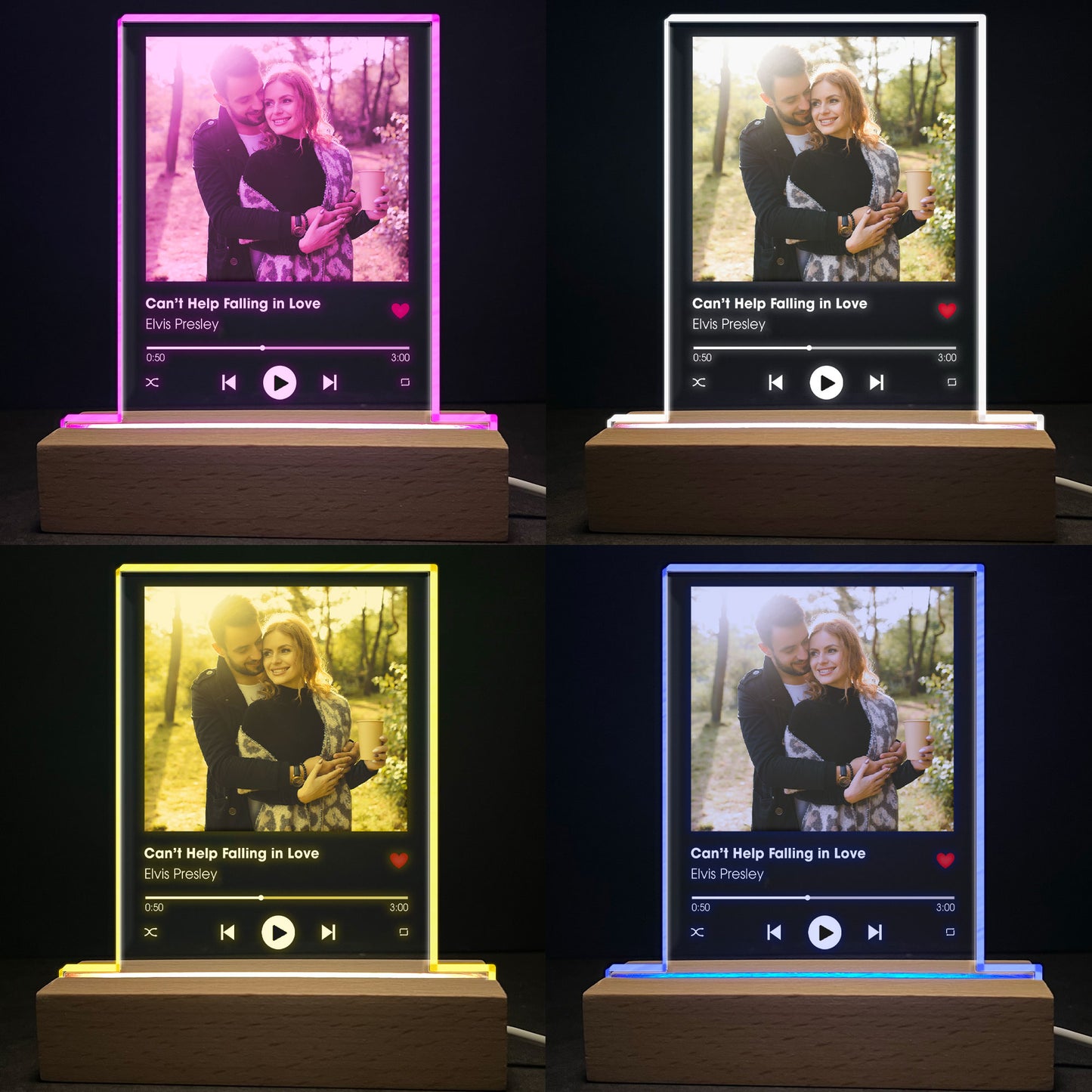 Customized Led Light With Your Favorite Song - Personalized Photo Led Light - Valentine's Day Gifts For Her, Him