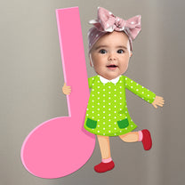 Customizing Face Kids With Music Notes - Personalized Photo Magnet