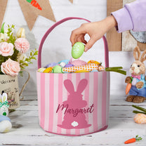 Customizing Kid's Name With Easter Bunny - Personalized Easter Basket