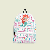 Cute And Beachy Custom Name - Personalized Kid Backpack