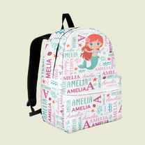Cute And Beachy Custom Name - Personalized Kid Backpack